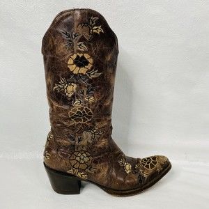 Old Gringo Women's 9.5 Distressed Brown Cowboy Boots